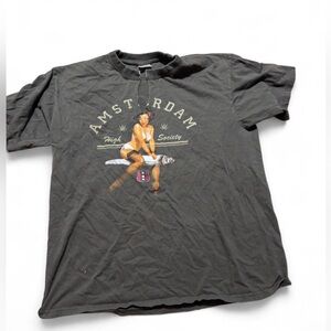 Amsterdam High Society Graphic T-Shirt - Black size Large